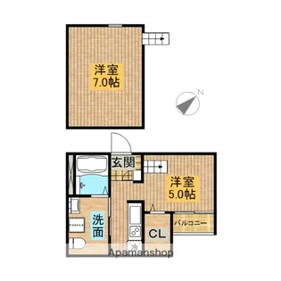 エール賑【101号室】の間取り
