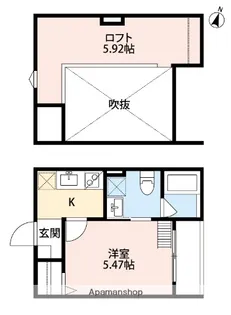 大阪府堺市堺区香ヶ丘町2丁【アパート】の間取り