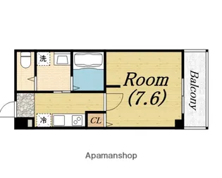 エヌエムキャラントヌフ【2F-D号室】の間取り