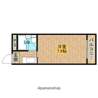 少林寺TKハイツ【5階】の間取り