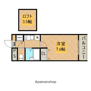 ヴィーブル三国ヶ丘【606号室】の間取り