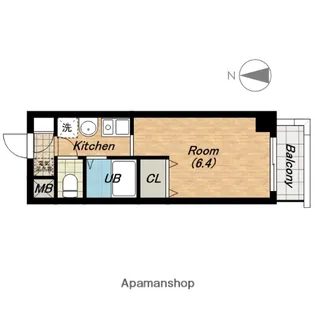 大阪府堺市堺区新町【マンション】の間取り