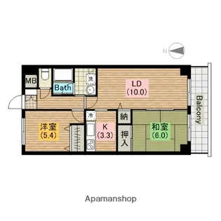 ナスキー【3階】の間取り