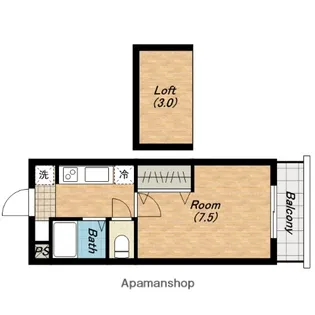 メゾンアリエス【5階】の間取り