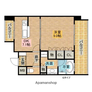 KAISEI堺【407号室】の間取り