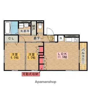 コンフォール堺北【1階】の間取り
