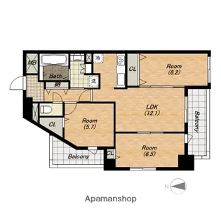 セイクレッド【603号室】の間取り