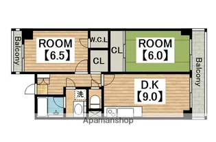 エクセル三国ヶ丘【401号室】の間取り