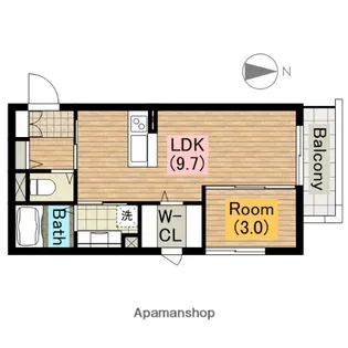 オオセンド北長尾【2階】の間取り
