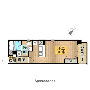 TKアンバーコート宿院【703号室】の間取り