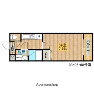 フジパレス愛泉【308号室】の間取り