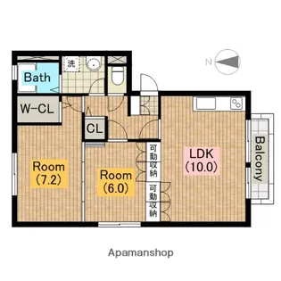 ファミールコート【201号室】の間取り