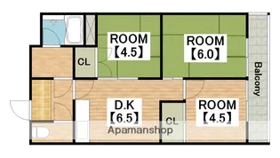 岡田マンション【303号室】の間取り