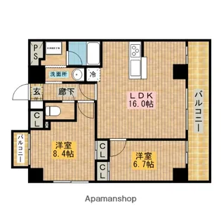 サザンクレスト堺東【9階】の間取り
