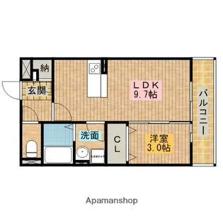 シャトレ清風【205号室】の間取り