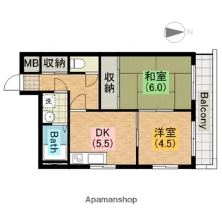 A−HEIGHTS【507.号室】の間取り