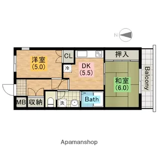 A−HEIGHTS【5階】の間取り