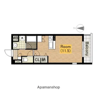 シェリールソル【105号室】の間取り