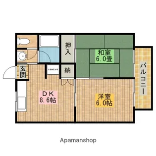 NMディズヌフ【2階】の間取り