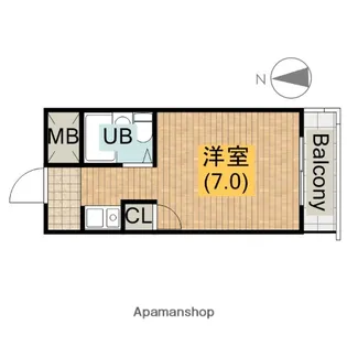 メゾンボナール【5階】の間取り
