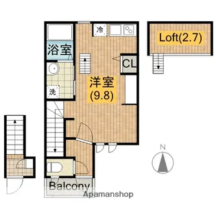 あんしん+三宝町08-1010【2階】の間取り