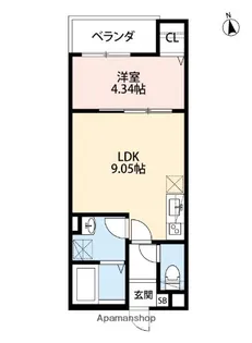 アイティーオ七道【1階】の間取り