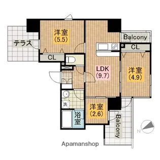 GROOVE堺東レジデンス【1002号室】の間取り