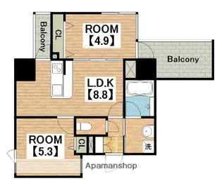 GROOVE堺東レジデンス【904号室】の間取り