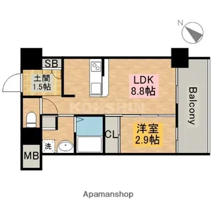サザンクレスト七道シエル【506号室】の間取り