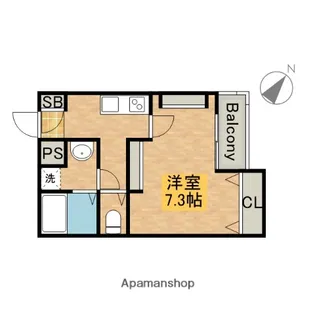 エヌエムスワサントトゥレーズ【1FB号室】の間取り