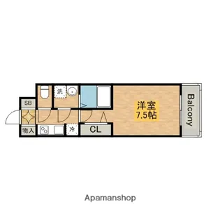 S-RESIDENCE堺市駅前【3階】の間取り