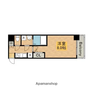S−RESIDENCE堺市駅前【501号室】の間取り