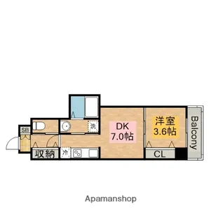 クローバー・ビュー北花田【1403号室】の間取り