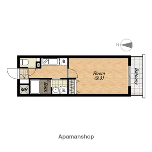 ルノン中百舌鳥【3階】の間取り