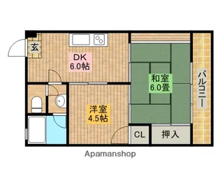大浜TKハイツ【2階】の間取り