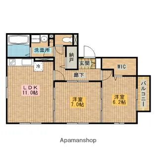 パルクソレイユⅠ【1階】の間取り