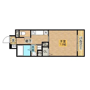 1Kの間取り画像