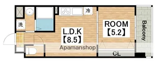 シティーコート堺駅前【403号室】の間取り