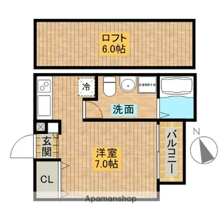 グリーンリーフ香ヶ丘【1階】の間取り