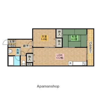 メゾン石津【303号室】の間取り