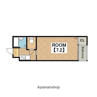 ミドゥスジ堺Ⅱ【209号室】の間取り