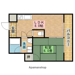 パーク大浜【3階】の間取り