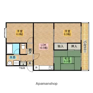 ファミールメゾン【3階】の間取り
