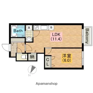 アリエント【1階】の間取り