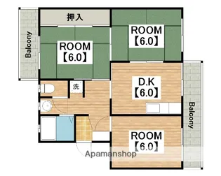 大阪府堺市北区長曽根町【マンション】の間取り