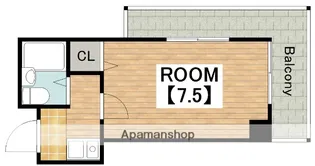 中之町TKハイツ【207号室】の間取り