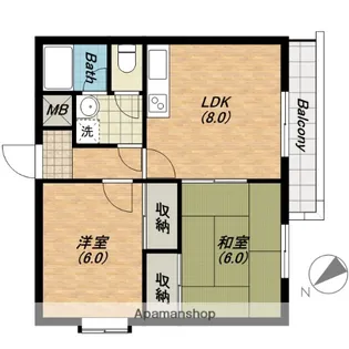 スウィートシャルム【1階】の間取り