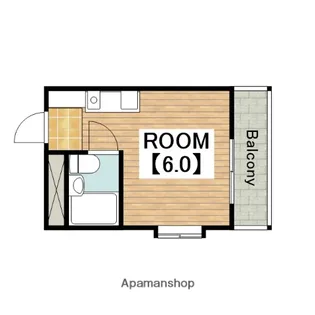 パセオ梅北【205号室】の間取り
