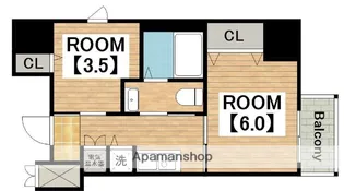 ディアコート宿屋町【10F-A号室】の間取り