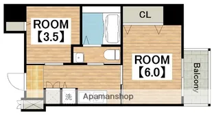 ディアコート宿屋町【9F-B号室】の間取り
